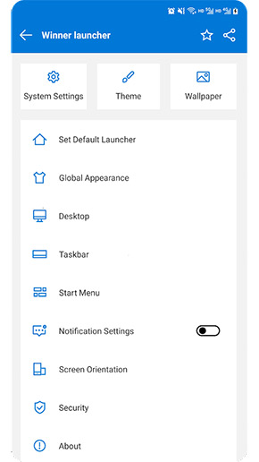 Winner Computer Launcher app, screenshot 5