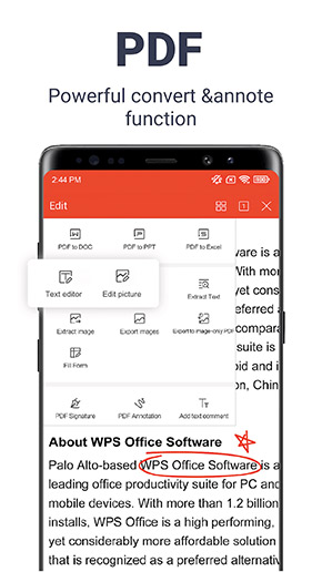 WPS Office app, screenshot 2