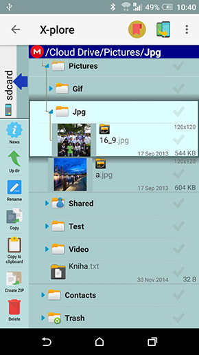 X-plore File Manager app, screenshot 4