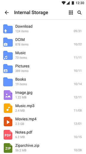 XFolder app, screenshot 2